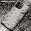 100% Genuine Python Leather Phone Case For iPhone 16 14 15 Pro Max Plus 15Pro 16Pro 16 ProMAX Luxury Shockproof Back Cover