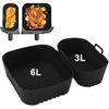 Air Fryer Silicone Liner for Philips Dual Basket Air Fryer 3000 Series 6L/3L,2-Pack Reble Dual Airfryer Liners Accessories for Philips 9L 2-Drawer