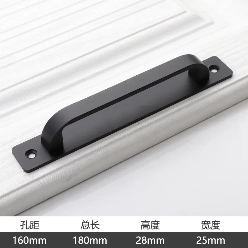 Door/Window Handle Balcony Wooden Sliding Door Handle Golden Aluminum Alloy Warehouse Door Black Kitchen Handle