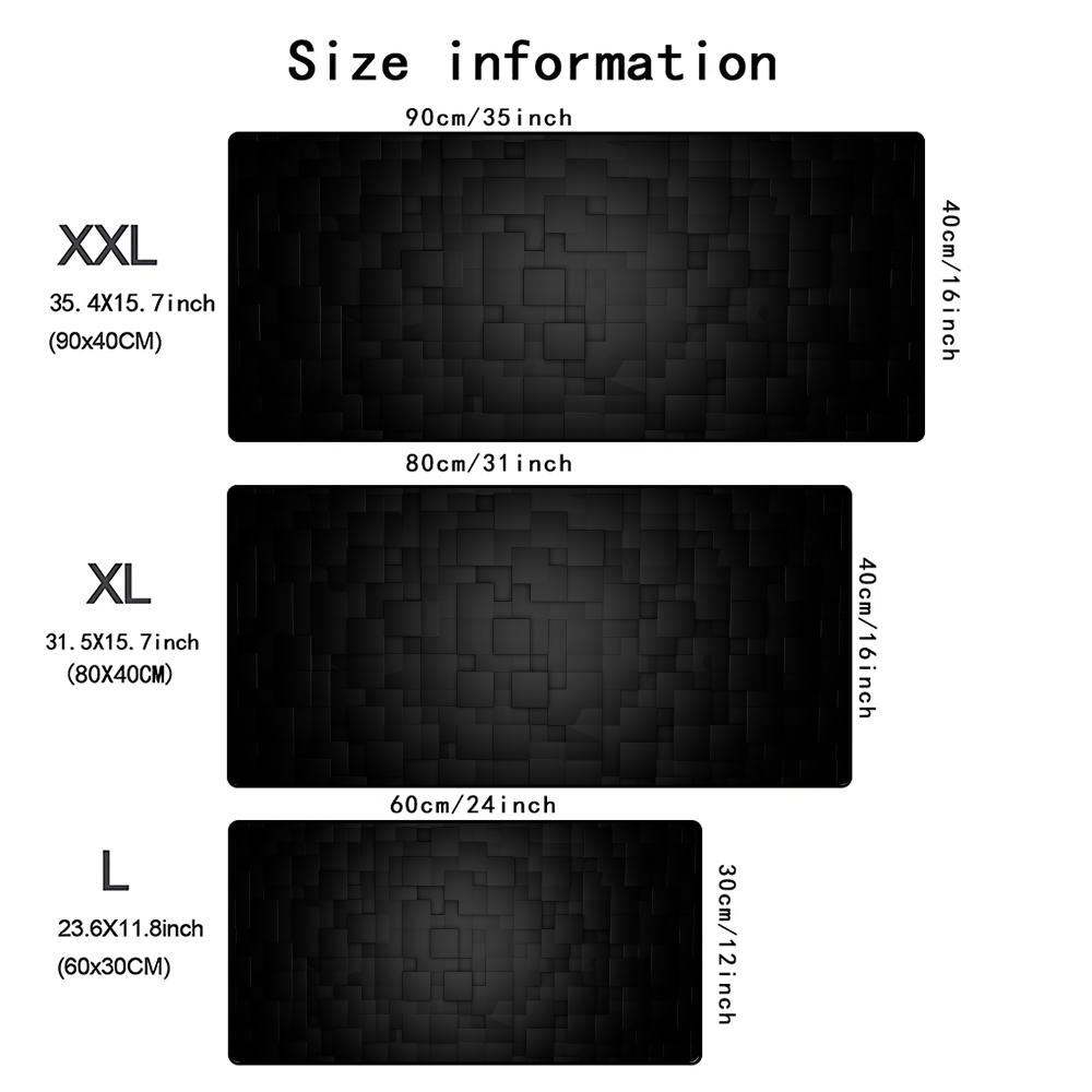 Коврик для мыши в стиле Block art XXL Компьютерные аксессуары Офисный игровой коврик для стола Резиновый противоскользящий Игровые коврики для клавиатуры и мыши Настольные коврики 400X900