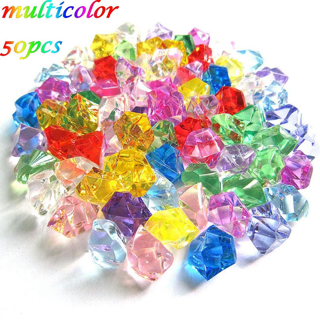 Fish Tank Decoration Crystal Ice Cubes DIY Craft Cobblestones Pebbles Artificial Stones Vase Filler