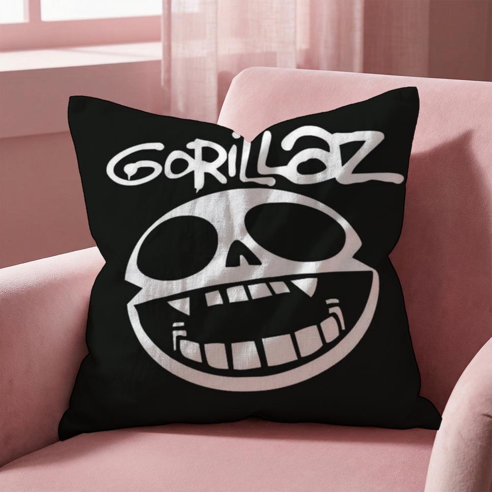 Band Cool G-Gorillaz Cushion Cover Multi-Scene Pillow Cover for Home & Car - Reversible, Soft & Durable for Daily Use