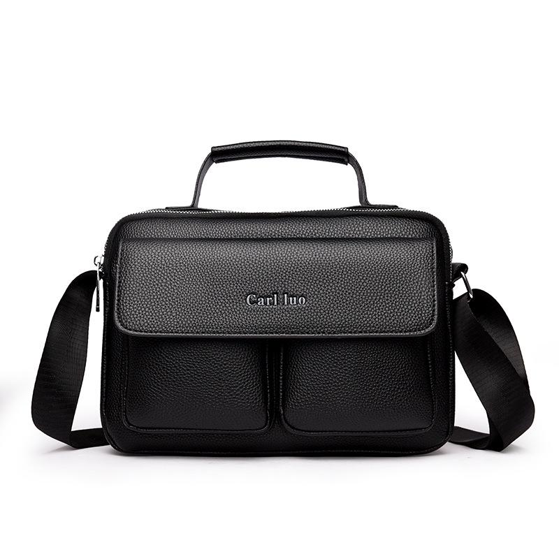 Мужская ретро деловая сумка-мессенджер через плечо большой вместимости