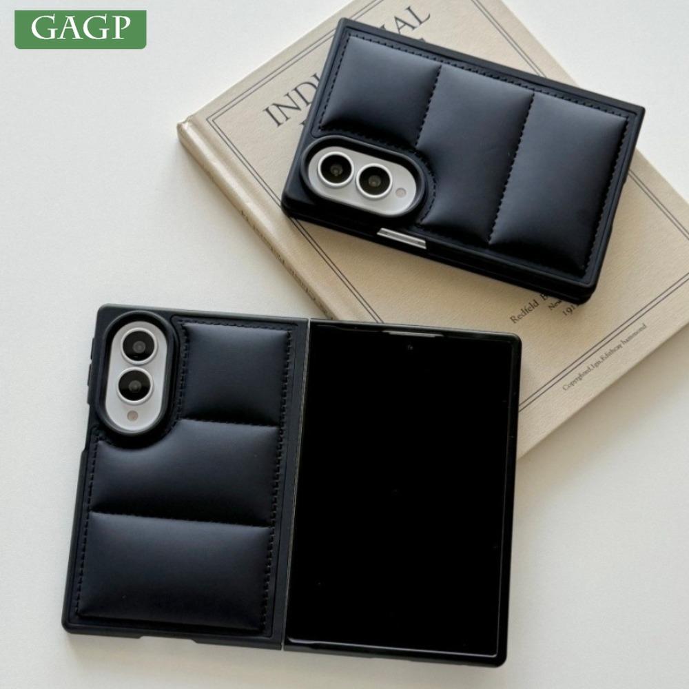 Роскошный однотонный пуховик Пальто Чехол для телефона для Samsung Galaxy Z Fold 8 Fold8 Мягкое прикосновение Матовый Бампер Противоударная задняя крышка