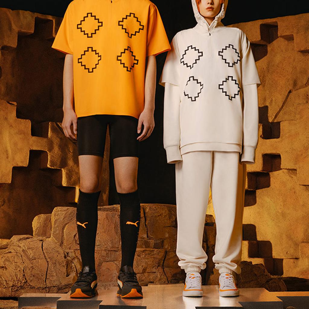 Puma X Pronounce 7/8 Geometric Print Drawstring Jogger Pants Unisex Bottoms Khaki 532142-20