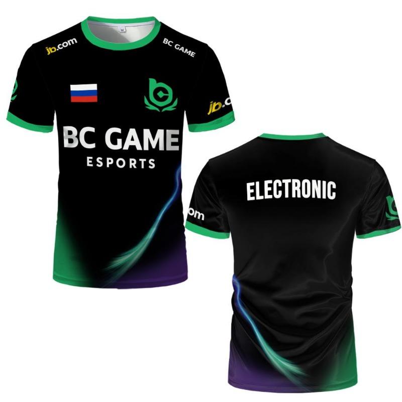 Новая игровая форма CS2 BC.Game для киберспорта S1mple Игрок Pro League Тренировочная форма Унисекс Индивидуальная настройка ID Дышащая Фанатская футболка для киберспорта
