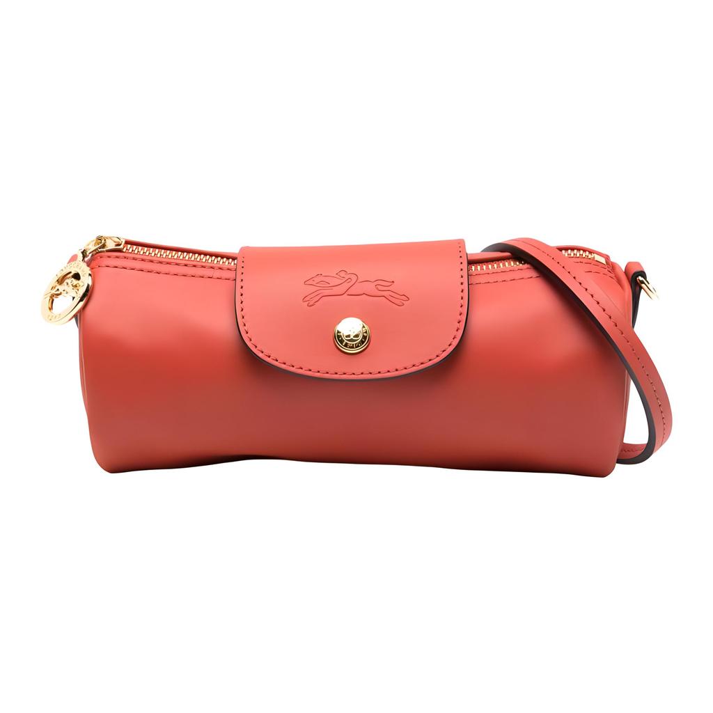 Longchamp Le Pliage Xtra Pearl Detail Gold Hardware Leather Shoulder Crossbody Bag Small Women bags Ochre 10242HER003
