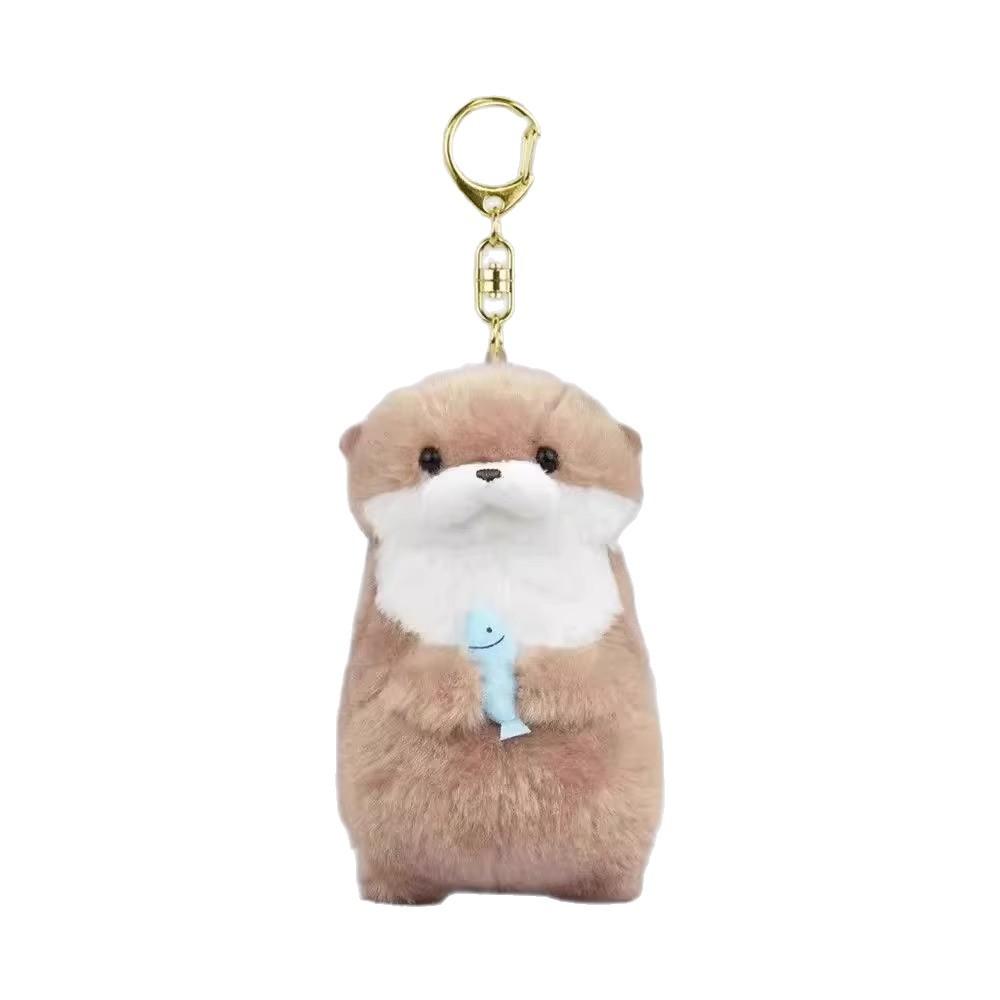 Cute Little Otter Holding Fish Plush Doll Pendant Doll Gift Cute Graduation Gift