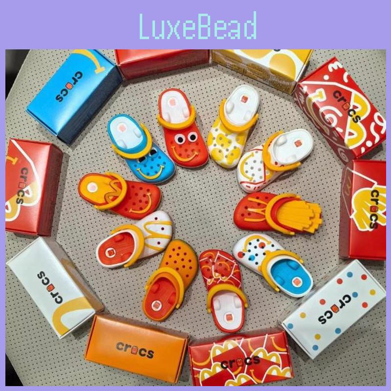 Веселые и красочные миниатюрные игрушечные брелоки-тапочки Crocs McDonald's для детей и взрослых