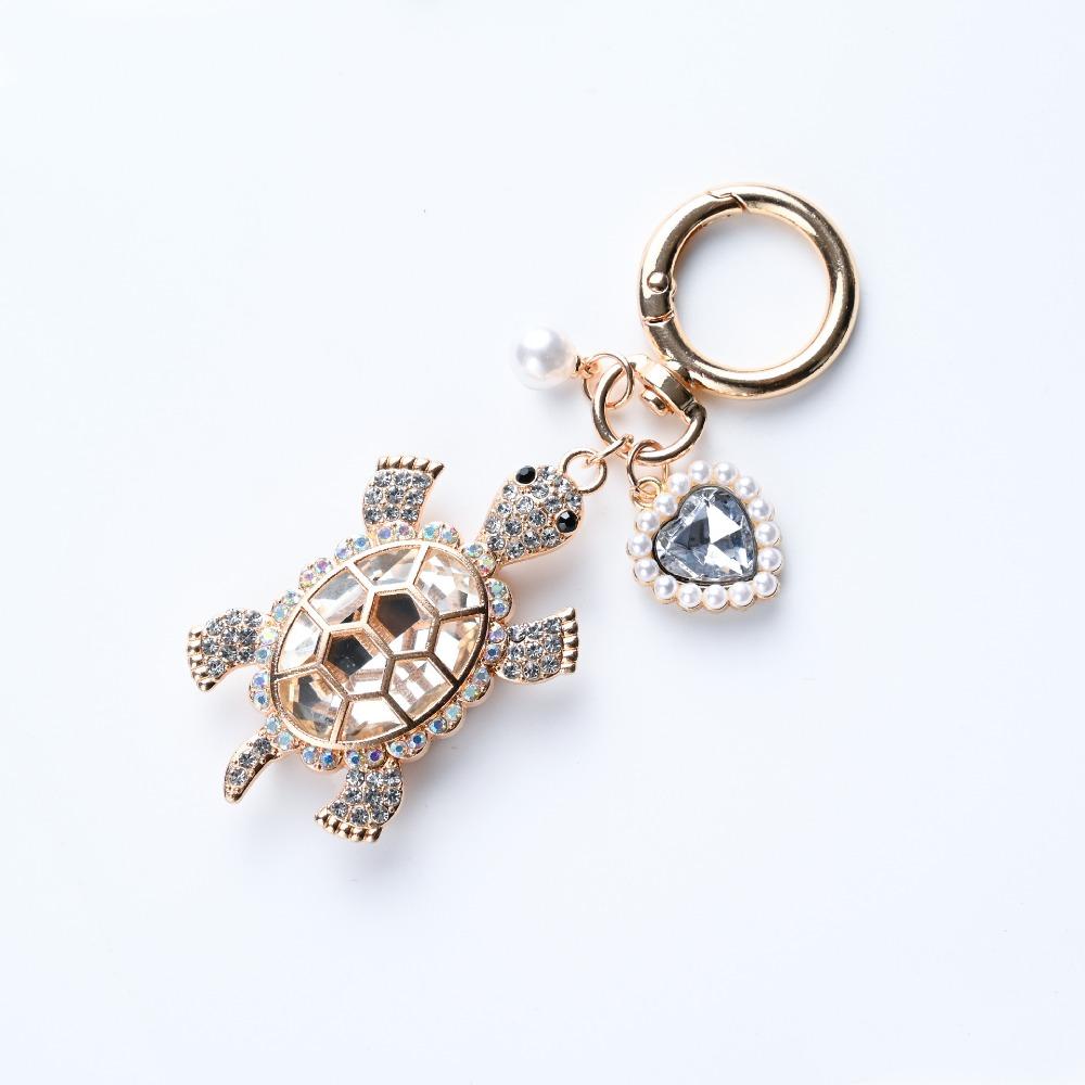 Colorful Turtle Keychain Imitation Pearl Ocean Hanging Pendant Marine Turtle Pendant Bag Pendant