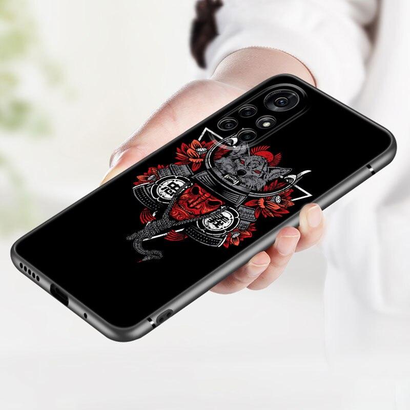 Чехол для телефона с изображением японского самурая для Huawei Honor 60 50 SE 30S Mate 30 20 10 Lite 40 Nova 9 8 Pro Y60 8i 7i 7SE 5T Премиум-чехол