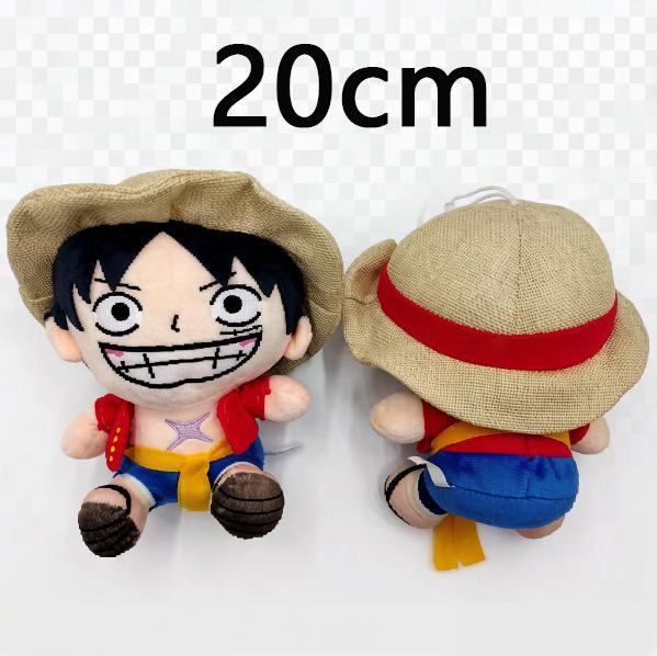 One Piece Plush Toys Monkey D Luffy Ace Law Soft Stuffed Dolls Tony Chopper Cos Sanji Sabo Buggy Birthday Gift 20cm