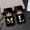 Буквы M L E T K J I U Чехол Для Samsung Galaxy A56 A55 A36 A26 A16 A54 A52 A72 A35 A34 A25 A21S A14 A06 Чехол Мягкая Защитная Крышка для Телефона