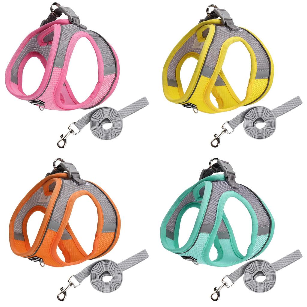 Pet Chest Strap With Reflective Features And Breathable Material For Daily Walks