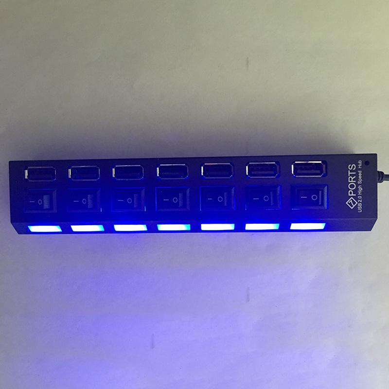 Высокоскоростной 7-портовый USB 2.0 концентратор-переключатель и удлинитель