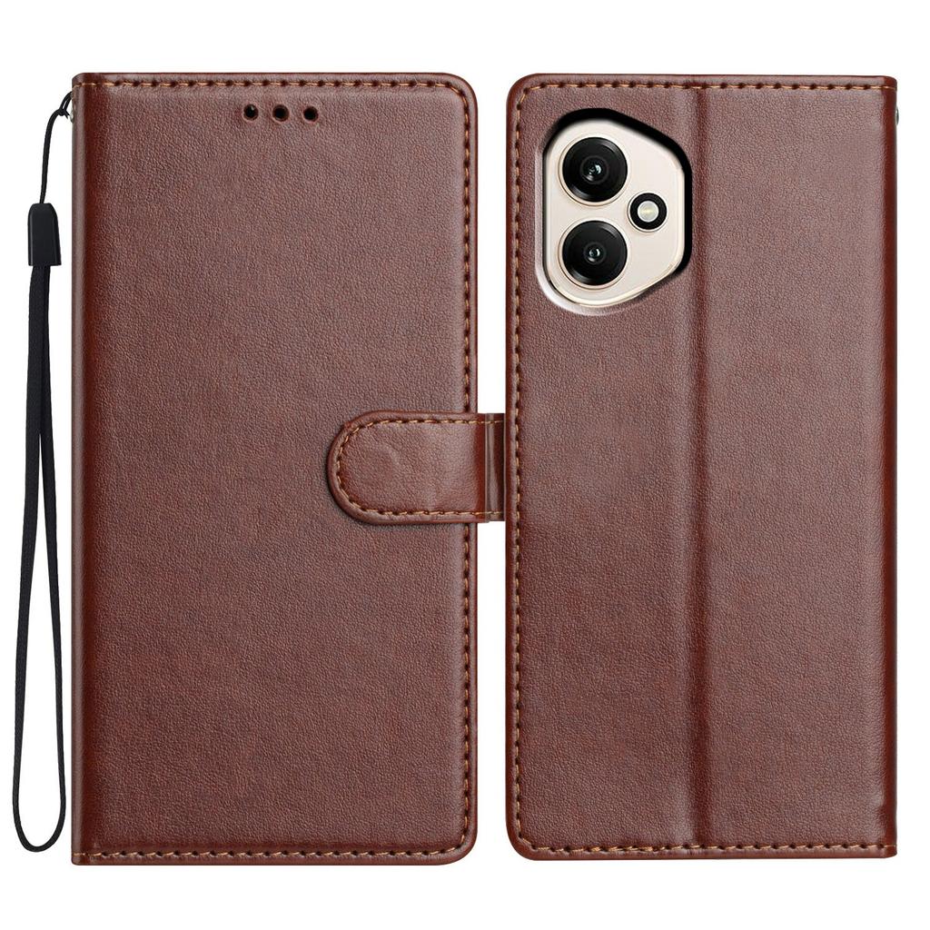 Для Honor 400 5G (Глобальный) Кожаный чехол-кошелек-подставка для телефона с удобным ремешком