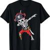 Dabbing Skeleton Pirate T Shirt Halloween Kids Jolly Roger T-Shirt