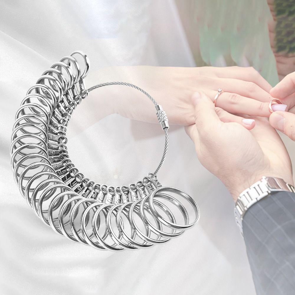 Прочный инструмент для измерения оправки колец с измерителем пальцев для измерения размеров ювелирных изделий