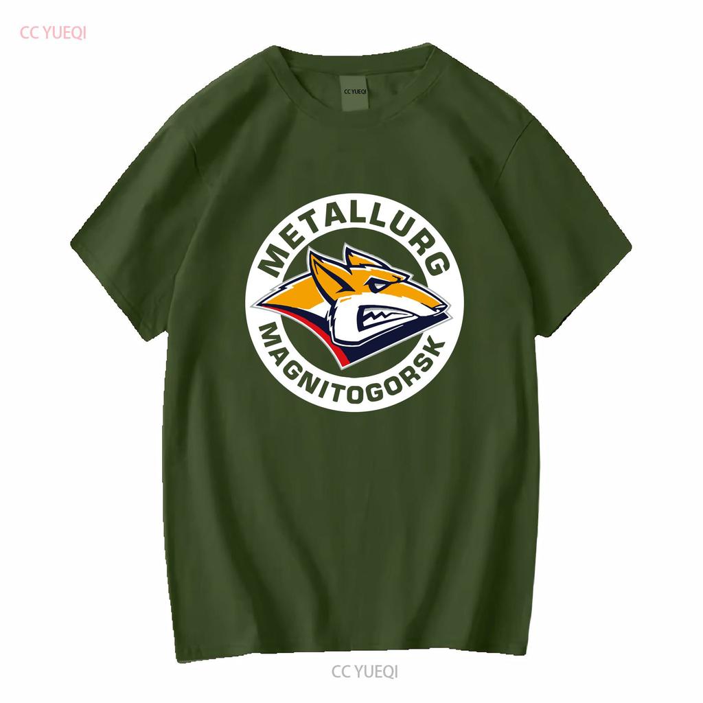 Metallurg Magnitogorsk Khl Russian Professional Hockey UnisexS T Shirt long or short sleeves vintage Washed fashion Versatile