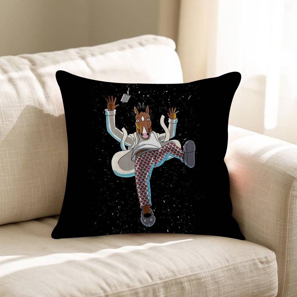 B BoJack Horseman Personalized Pillow Cover Kids Bedroom Wild Party Decor Pillowcase Kid Birthday Shower Gift