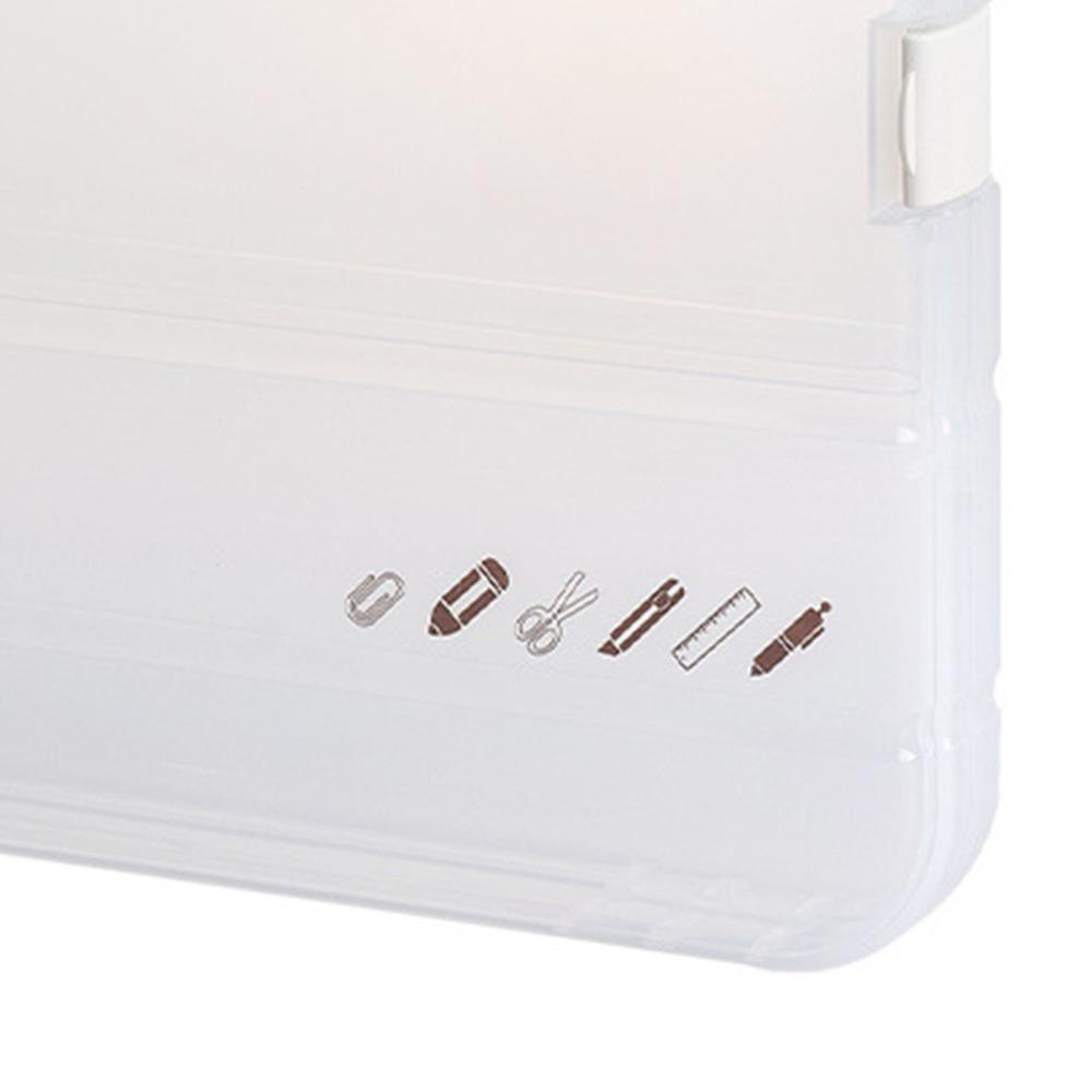 Plastic A4 File Organizer Multi Pockets Plastic File Folder Business File Carrying