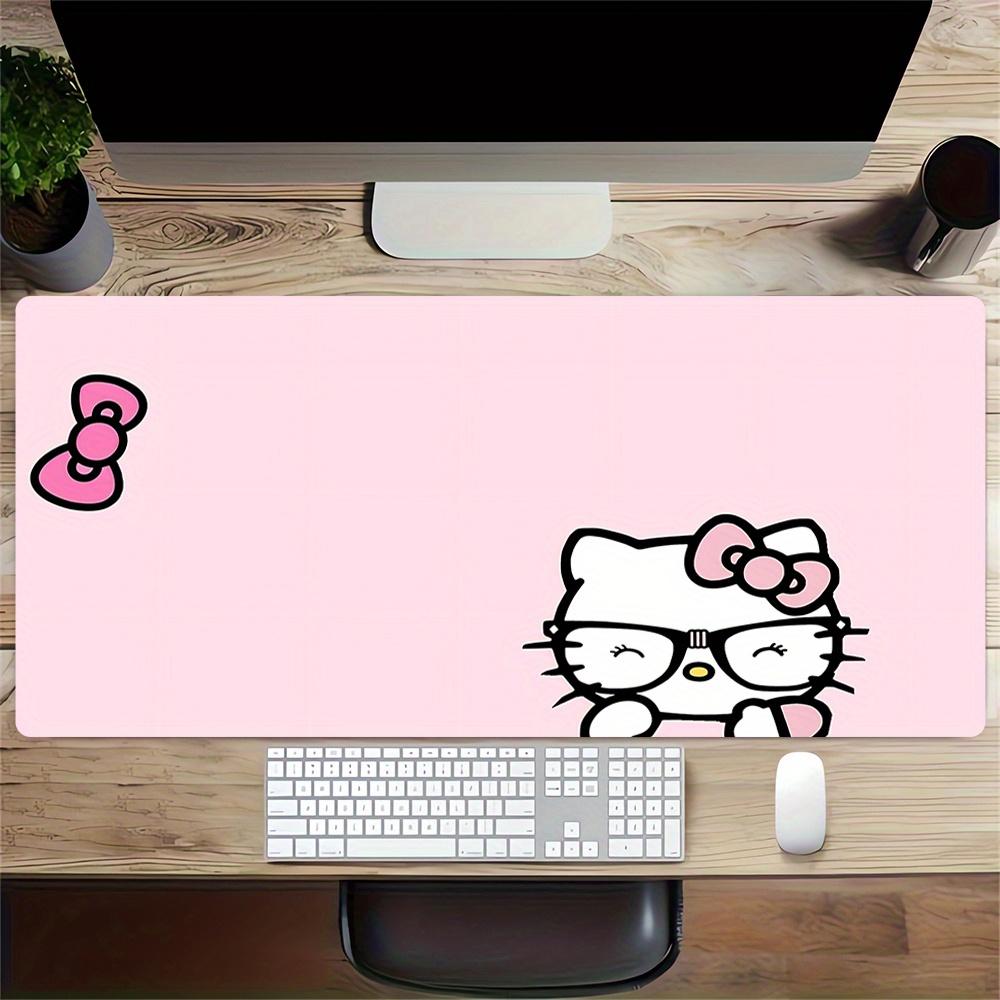 Hello Kitty, Glasses Themed XXL Mouse Pad - Non-slip Rubber Desk Mat for Gaming and Office Use, Multi-Function Keyboard 0826094a