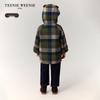 Teenie Weenie Kids Boys' 3-in-1 Wool Blend Plaid Hooded Coat
