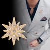 Cascading Retro Hexagram Small Brooch Men'S And Women'S Suits, Suits, Corsages, Atmospheric Button Pin Accessories