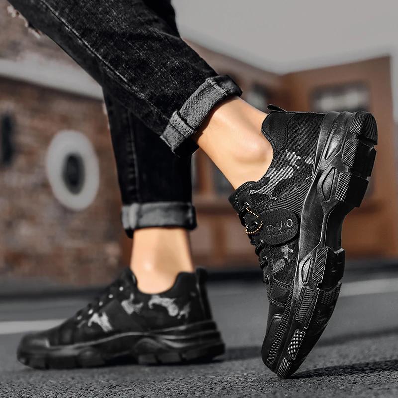 Модная камуфляжная спортивная обувь Мужская обувь Повседневная джинсовая обувь Высококачественные мужские туфли на платформе Desert Ankle Bota Masculina