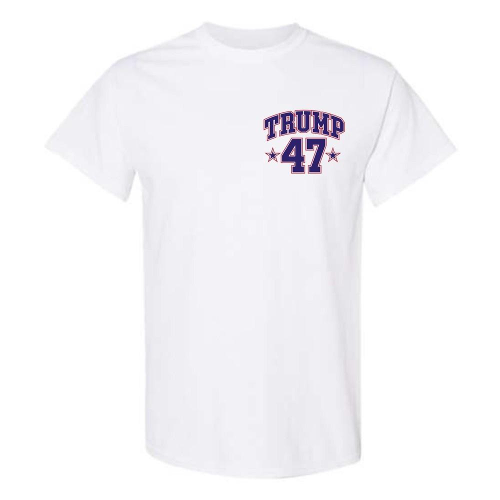 Trump 47 Stars White T-shirt