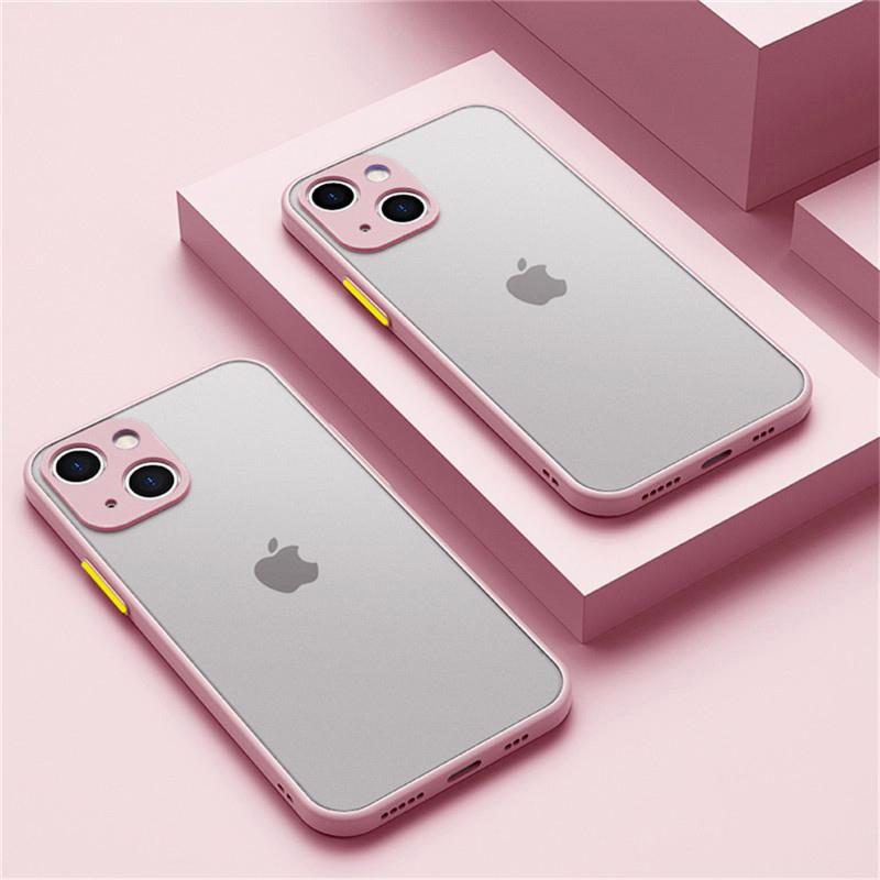 Полупрозрачный матовый чехол для iPhone 17 16 15 14 13 12 11 Pro Max X XR Xs SE 2022 2020 7 8 Plus 6 6s 13 Mini Чехол-накладка Броня Бампер Ударопрочный