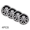 4 PCS Car-Styling Skull Pattern Wheel Hub Decorative Sticker, Diameter: 5.8cm