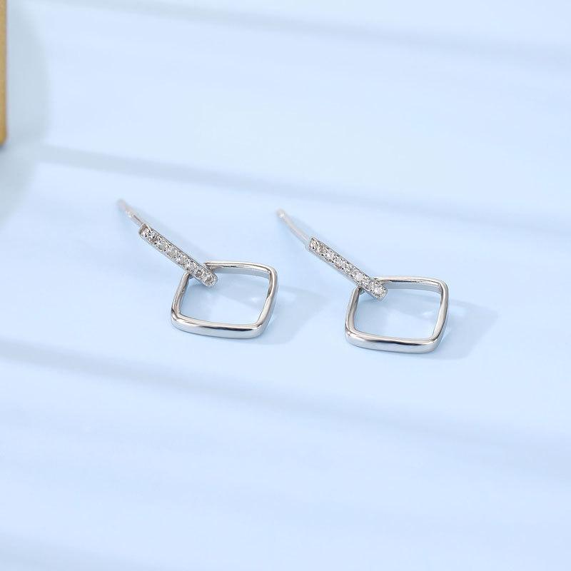 Геометрическая подвеска с живым и простым дизайном, холодные и элегантные серьги в Новом году