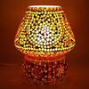 Mushroom Shaped Glass Table Lamp for Bedside Living & Home Decoration Turkish Lamp (Red, 6.5 Inches, Bulb Not Included).