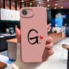 Чехол для телефона Apple iPhone 16e 16 15 14 13 Pro Max Plus, симпатичный красный узор в виде сердца и букв, мягкий силиконовый защитный чехол от падения для Apple Shell