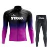 Slim-fitting Cycling Suit, Men's and Women's Same Mountain Road Bicycle Quick-drying Trend Cycling Suit  Autumn Breathable Cycling Suit Set