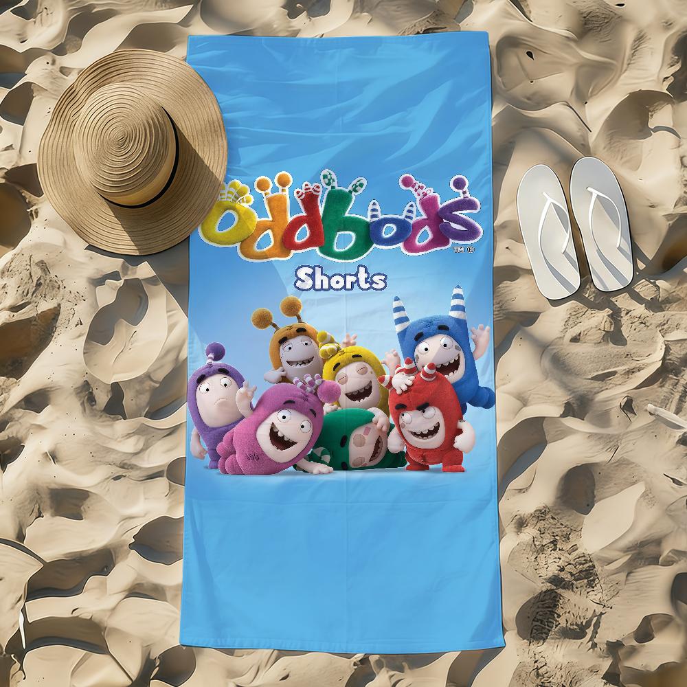 Милое Полотенце Пляжное Полотенце Большого Размера Быстросохнущее O-Oddbods-S Полотенце Мультяшное Забавное Впитывающее Мягкое Купание Пляжные Полотенца для Мужчин Женщин