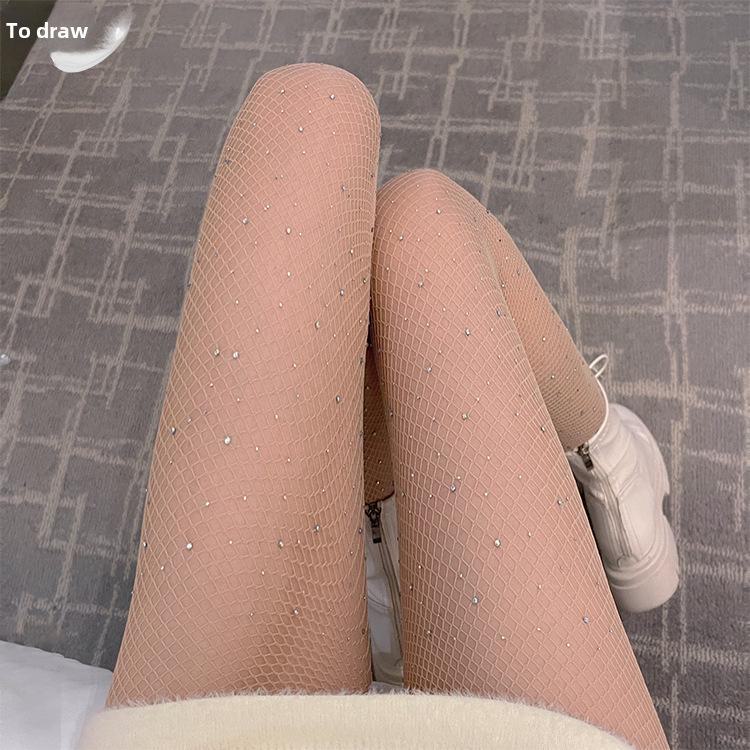 Women's Sheer Fishnet Stockings - Polka Dot & Heart Pattern, Sexy Black & White Options, Large Sizes Available for Spring & Autumn