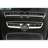 For Benz C-Class Control Frame Trim Console AC Button Steel Silver 2015-2018 New