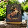 Leather Journal  Fox Leather Rustic Vintage Book of Shadows Grimoire Fat Journal Gift for Men & Women