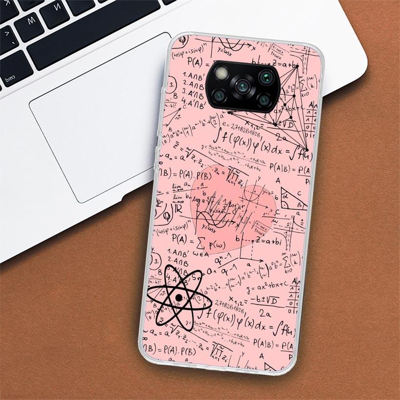 Чехол для телефона с физикой, химической и математикой для Xiaomi Poco X3 Nfc X4 Gt X5 Pro M5S M4 M3 M2 F5 F4 F3 F2 F1 Mi Note 10 Fundas Shell