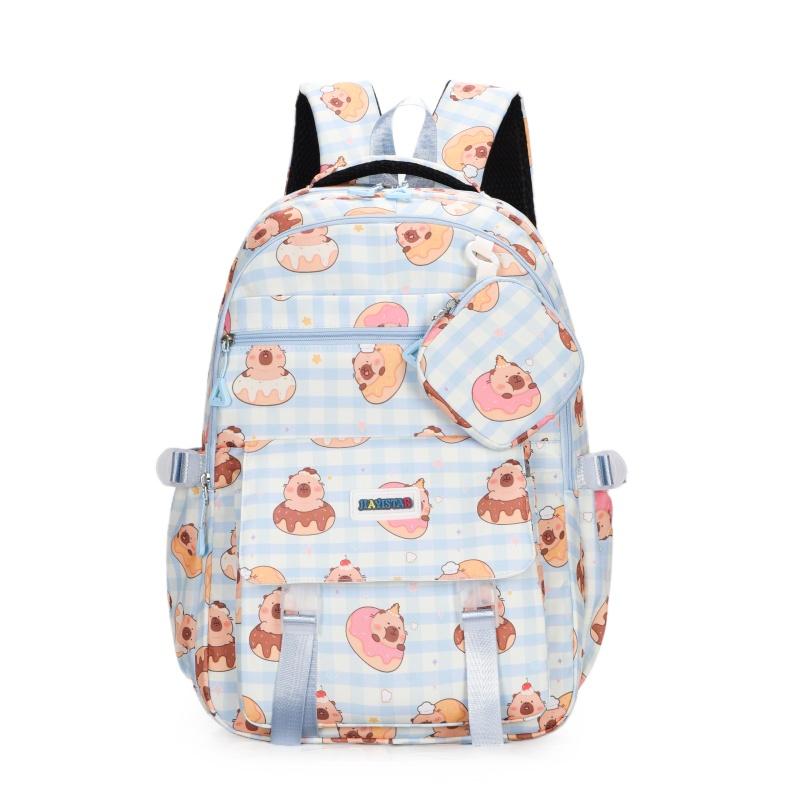 Cartoon Printed Schoolbag Junior High School Student Backpack Women's Large Capacity Backpack