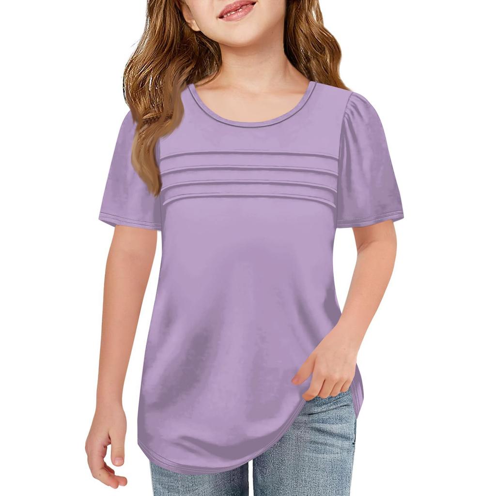 Детские футболки с короткими рукавами и круглым воротником, футболка для отдыха на лето