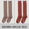 2 пары носков женские гольфы однотонные хлопковые носки до колена японский стиль Jk чулки колледж ветер махровые носки