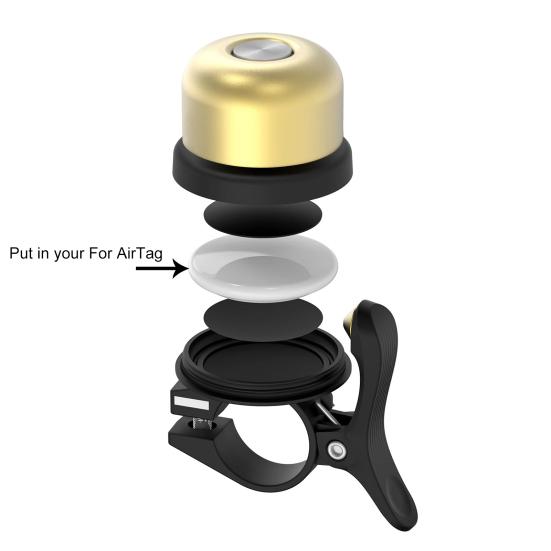 Bicycle Bell for AirTag Locator Holder Mount Lightweight Loud Sound Universal MTB