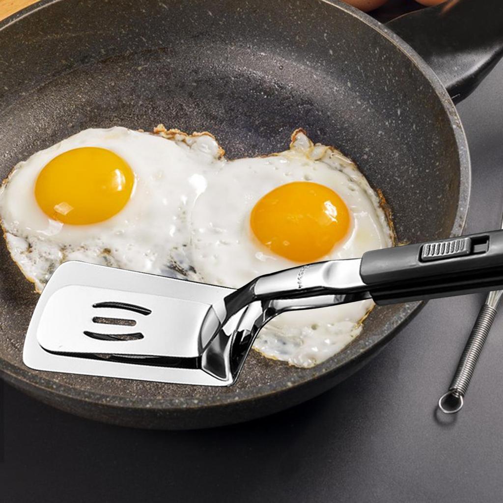 Щипцы-лопатки из нержавеющей стали, лопатка для рыбы, двойная прорезная лопатка, щипцы для гриля для бифштексов, бургеров, филе для приготовления рыбы