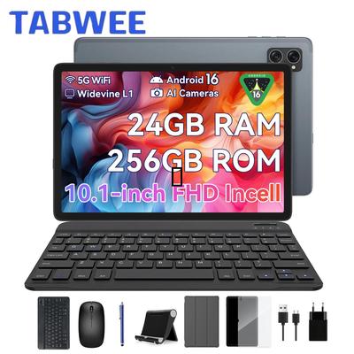 TABWEE T20 Android 16 24 ГБ ОЗУ 256 ГБ ПЗУ Планшет 10 дюймов 1280x 800 FHD FHD Дисплей Восьмиядерный T606 ПК Планшет с клавиатурой