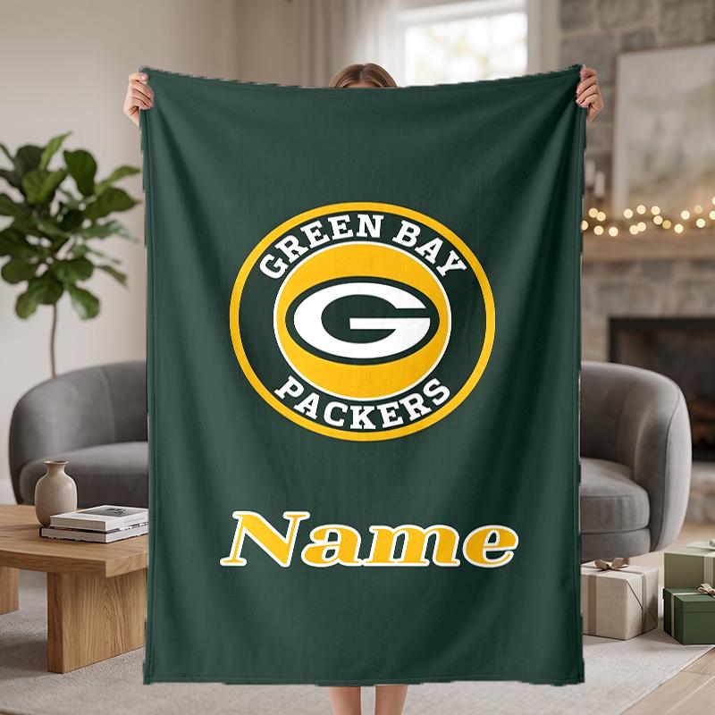 Green Bay Packers Custom Flannel Blankets Soft Warm Cozy Throws for Home Decor Holiday Gifts