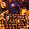 Hanging Halloween Decorations Advent Calendar 2026, 24 Days Countdown with 2D Flat Ghost Character Collection Acrylic Mini Figures, Collectible