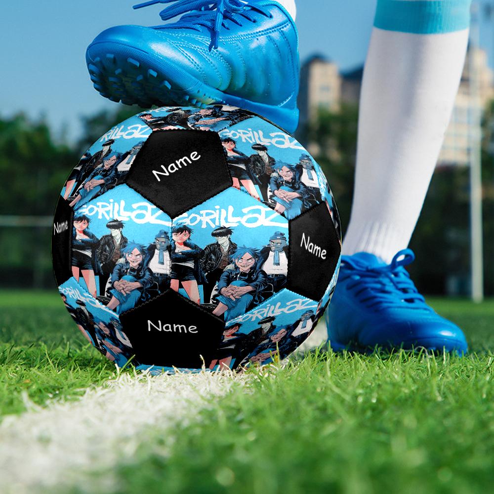 Custom Name Gorillaz Theme Size 5 Soccer Ball, Suitable for Both Indoor and Outdoor Matches, a Gift Suitable for Everyone.